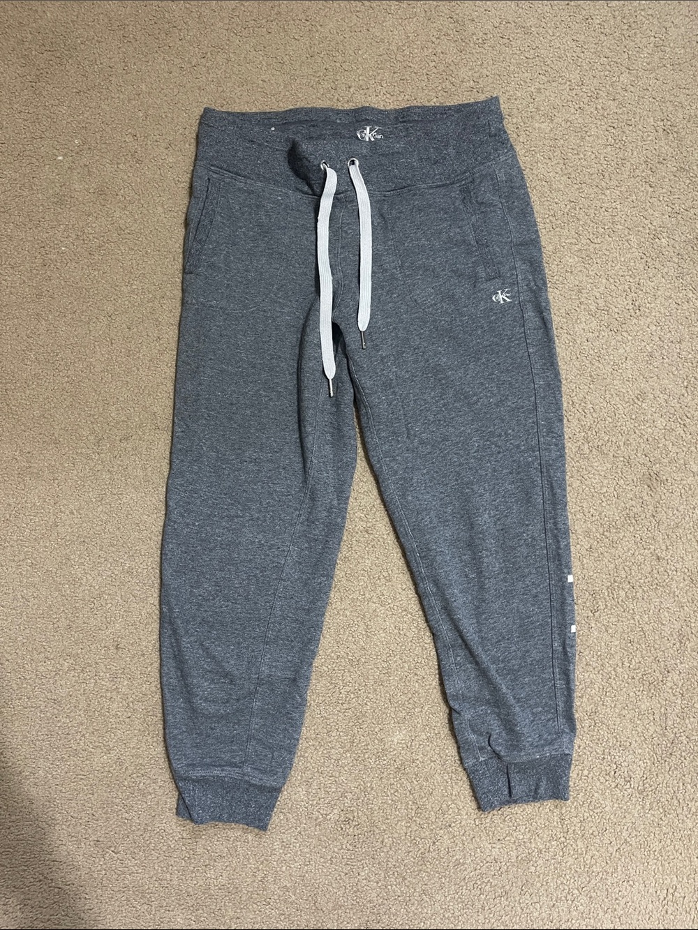 Calvin Klein Gray Women's Jogger Sweatpants with Drawstring
